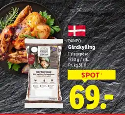 Lidl DANPO Gårdkylling tilbud