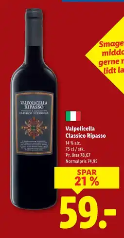 Lidl Valpolicella Classico Ripasso tilbud