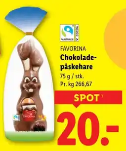 Lidl FAVORINA Chokolade- påskehare tilbud