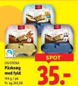Lidl FAVORINA Påskeæg med fyld tilbud