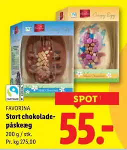 Lidl FAVORINA Stort chokolade- påskeæg tilbud