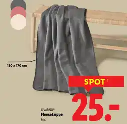 Lidl LIVARNOⓇ Fleecetæppe tilbud
