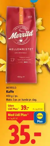 Lidl Merrild kaffe tilbud