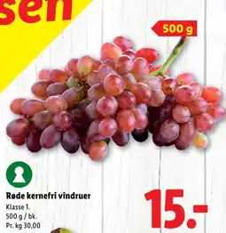 Lidl Røde kernefri vindruer tilbud