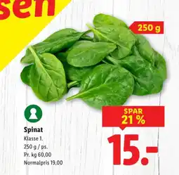 Lidl Spinat tilbud