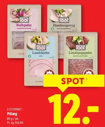 Lidl 3-stjernet pålæg tilbud