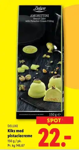 Lidl Deluxe kiks med pistaciecreme tilbud