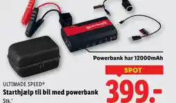 Lidl ULTIMADE SPEED Starthjælp til bil med powerbank Stk.² tilbud