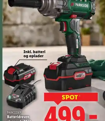 Lidl Parkside batteridreven slagnøgle 20 v tilbud