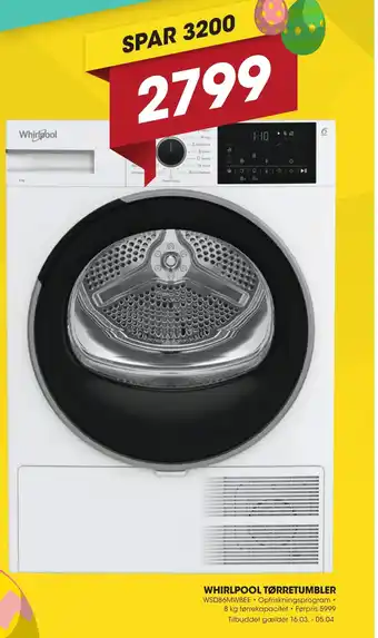 Punkt1 Whirlpool tørretumbler tilbud