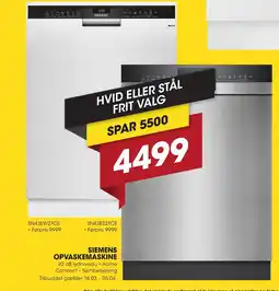 Punkt1 Siemens opvaskemaskine tilbud