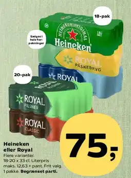 SuperBrugsen Heineken eller Royal tilbud