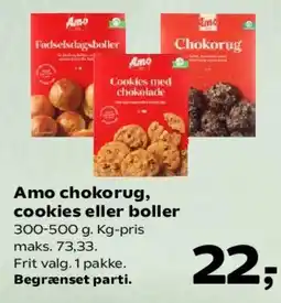SuperBrugsen Amo chokorug, cookies eller boller tilbud