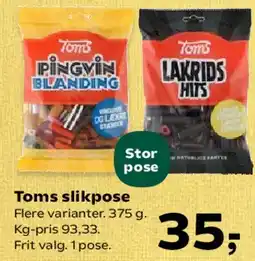 SuperBrugsen Toms slikpose tilbud