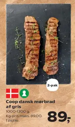 SuperBrugsen Coop dansk mørbrad af gris tilbud