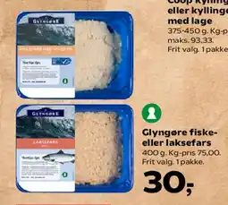 SuperBrugsen Glyngøre fiske- eller laksefars tilbud