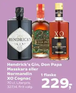 SuperBrugsen Hendrick's Gin, Don Papa Masskara eller Normandin XO Cognac tilbud