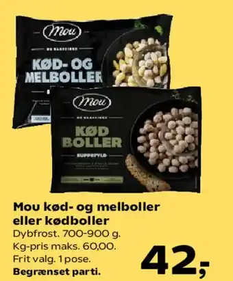 SuperBrugsen Mou kød- og melboller eller kødboller tilbud