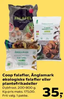 SuperBrugsen Coop falafler / Änglamark økologiske falafler tilbud