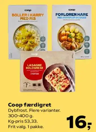SuperBrugsen Coop færdigret tilbud