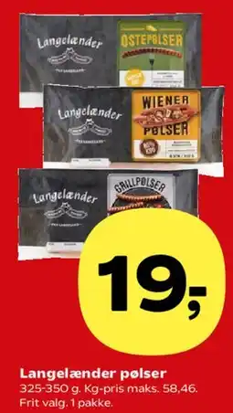 SuperBrugsen Langelænder pølser tilbud