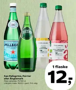 SuperBrugsen San Pellegrino, Perrier eller Ånglamark (1 flaske) tilbud