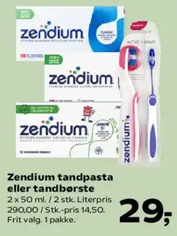 SuperBrugsen Zendium tandpasta eller tandbørste tilbud