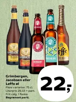 SuperBrugsen Grimbergen, Jacobsen eller Leffe øl tilbud
