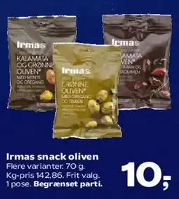 SuperBrugsen Irmas snack oliven tilbud