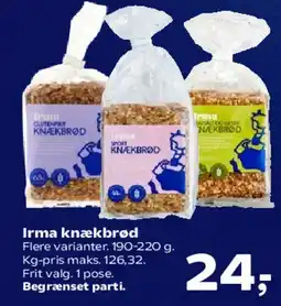 SuperBrugsen Irma knækbrød tilbud