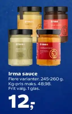 SuperBrugsen Irma sauce tilbud