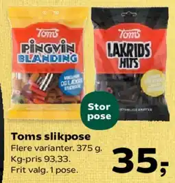Kvickly Toms slikpose tilbud