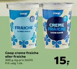 Kvickly Coop creme fraiche eller fraiche tilbud