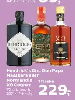 Kvickly Hendrick's Gin, Don Papa Masskara eller Normandin XO Cognac tilbud