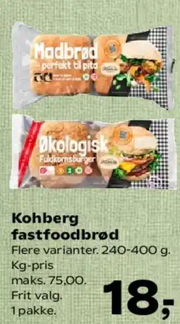 Kvickly Kohberg fastfoodbrød tilbud