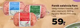Kvickly Fersk salsiccia fars tilbud