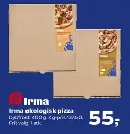 Kvickly Irma økologisk pizza tilbud