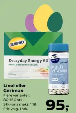 Kvickly Livol eller Gerimax tilbud