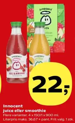 Kvickly Innocent juice eller smoothie tilbud