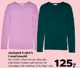 Kvickly Jackpot t-shirt i merinould tilbud
