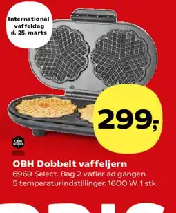 Kvickly OBH Dobbelt vaffeljern tilbud