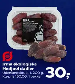 Kvickly Irma økologiske Medjool dadler tilbud