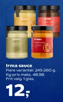 Kvickly Irma sauce tilbud