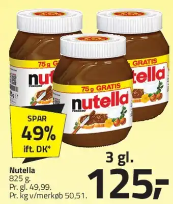 Fleggaard Nutella (glas) tilbud