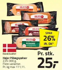 Fleggaard Højer Pålægspølse tilbud