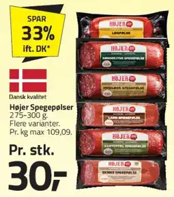 Fleggaard Højer Spegepølse tilbud