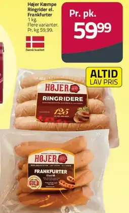 Fleggaard Højer Ringrider / Frankfurter tilbud