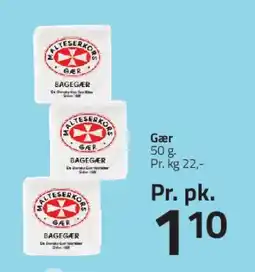 Fleggaard Gær 50 g tilbud