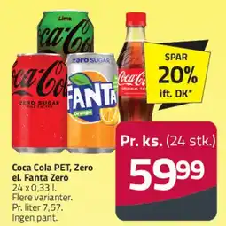 Fleggaard Coca‑Cola PET / Zero / Fanta Zero tilbud