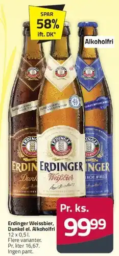 Fleggaard Erdinger Weissbier / Dunkel / Alkoholfri tilbud